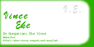 vince eke business card